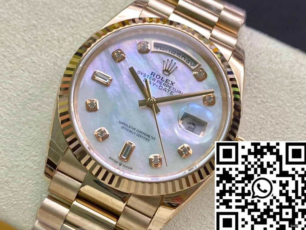 Factory Dial Day Rolex M128235-0029 EW Mother-Of-Pearl Date White 0318